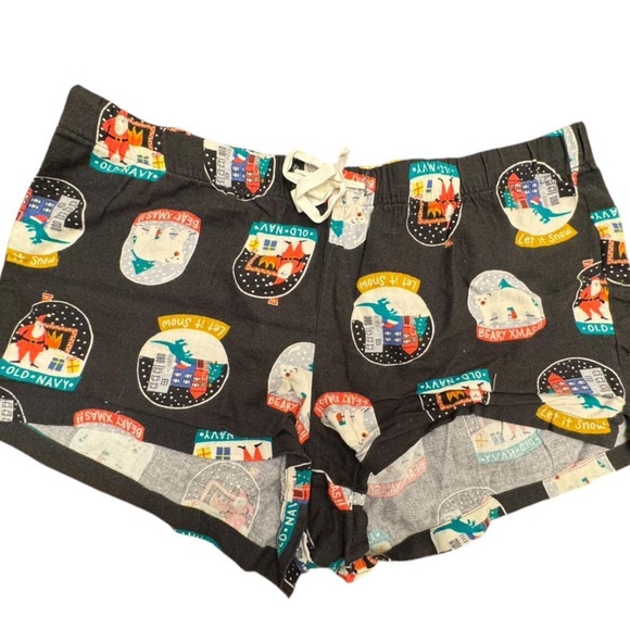 Old Navy Snow Globe Pj Shorts | Large - Picture 1 of 3
